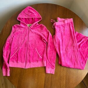 Y2K Juicy Couture Hot Pink Tracksuit- Made in Glamorous USA